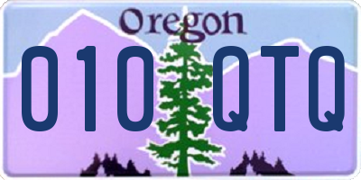 OR license plate 010QTQ