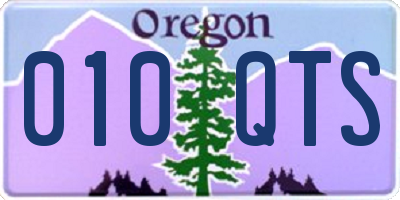 OR license plate 010QTS