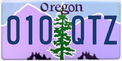 OR license plate 010QTZ