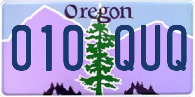 OR license plate 010QUQ