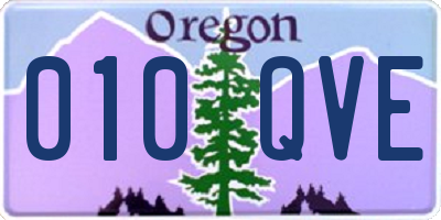 OR license plate 010QVE