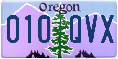 OR license plate 010QVX