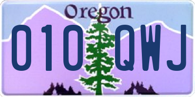 OR license plate 010QWJ