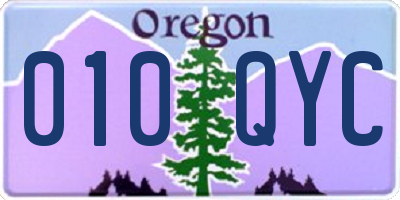 OR license plate 010QYC