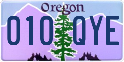 OR license plate 010QYE