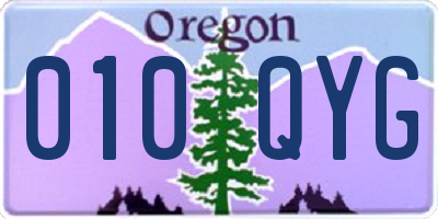OR license plate 010QYG
