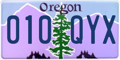 OR license plate 010QYX