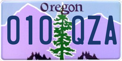 OR license plate 010QZA