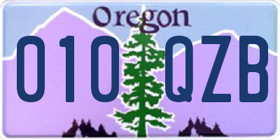 OR license plate 010QZB