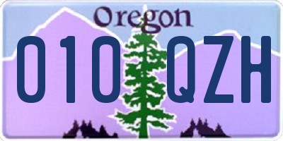 OR license plate 010QZH