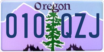 OR license plate 010QZJ