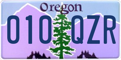 OR license plate 010QZR