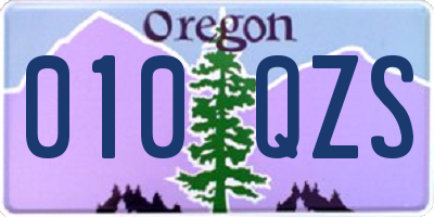 OR license plate 010QZS