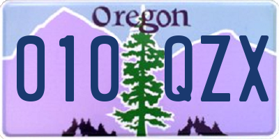 OR license plate 010QZX