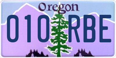 OR license plate 010RBE