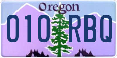 OR license plate 010RBQ