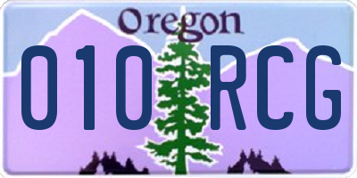 OR license plate 010RCG