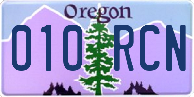 OR license plate 010RCN