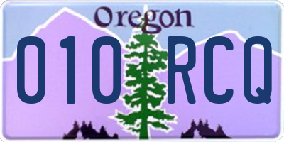 OR license plate 010RCQ