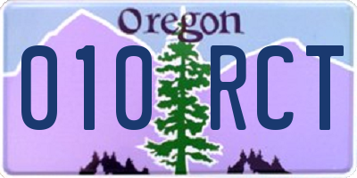 OR license plate 010RCT
