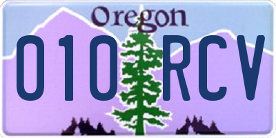 OR license plate 010RCV