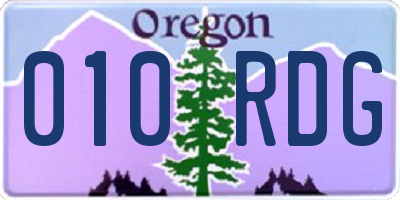 OR license plate 010RDG