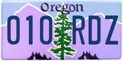 OR license plate 010RDZ