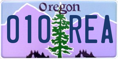 OR license plate 010REA