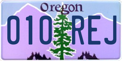 OR license plate 010REJ