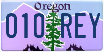 OR license plate 010REY