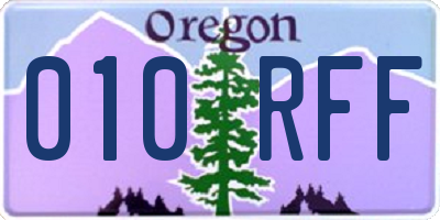 OR license plate 010RFF