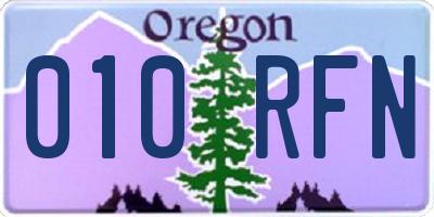 OR license plate 010RFN