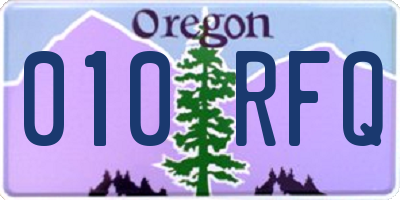 OR license plate 010RFQ