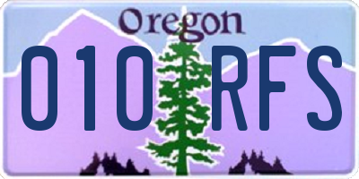 OR license plate 010RFS