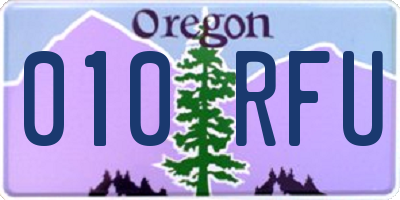 OR license plate 010RFU