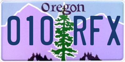 OR license plate 010RFX