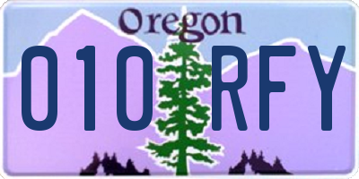 OR license plate 010RFY