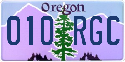 OR license plate 010RGC