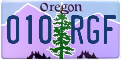 OR license plate 010RGF