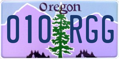 OR license plate 010RGG