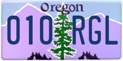 OR license plate 010RGL