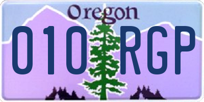 OR license plate 010RGP