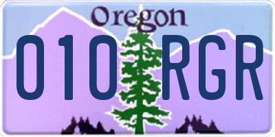 OR license plate 010RGR