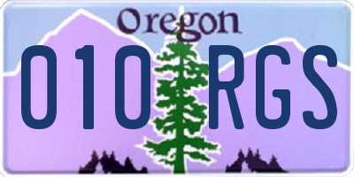 OR license plate 010RGS