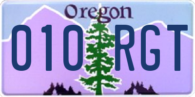 OR license plate 010RGT