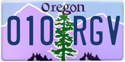 OR license plate 010RGV