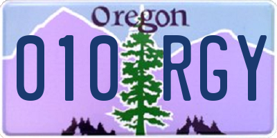 OR license plate 010RGY