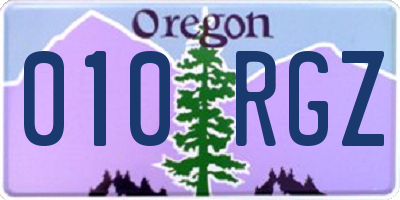 OR license plate 010RGZ