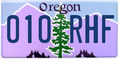 OR license plate 010RHF