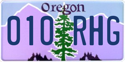 OR license plate 010RHG